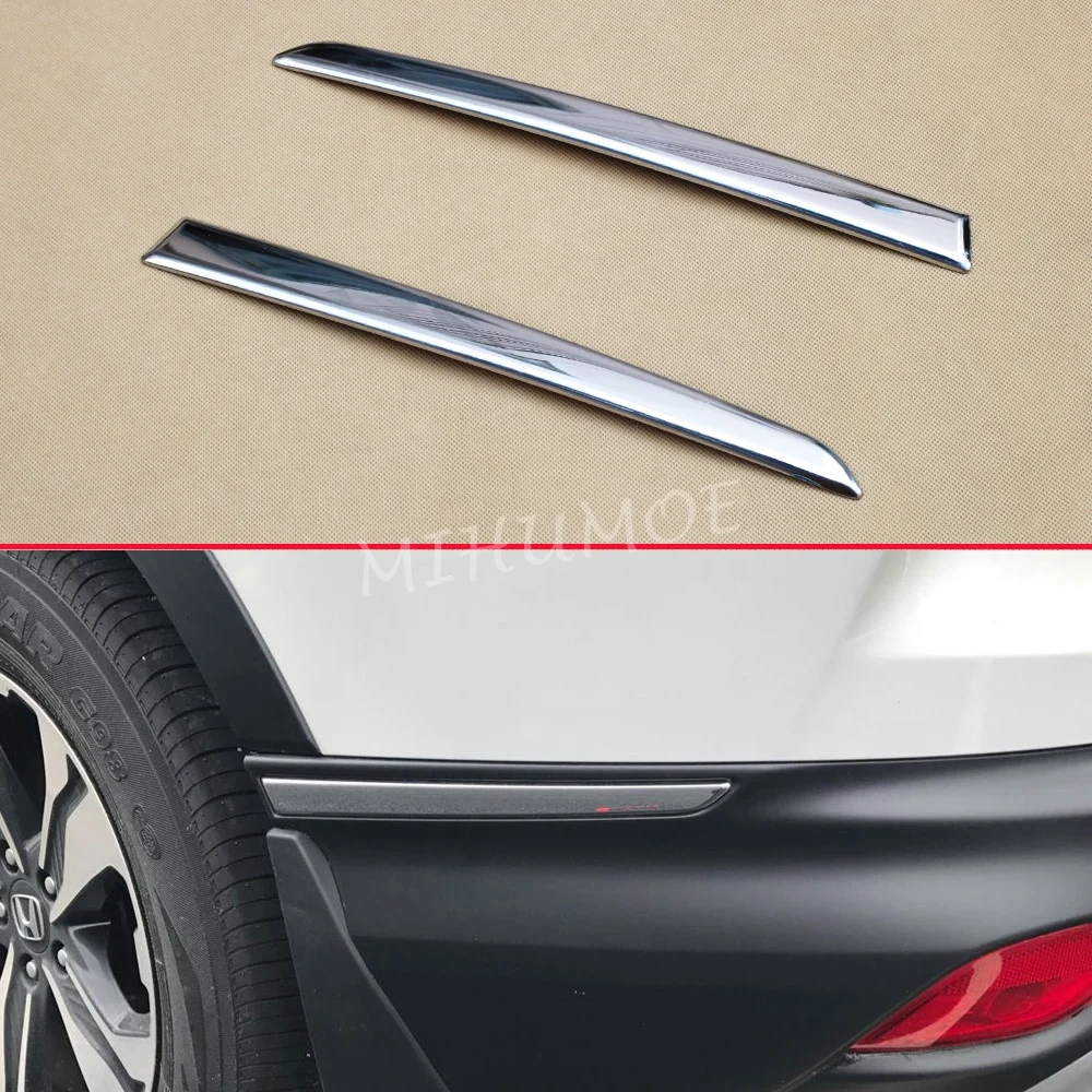 

For Honda CR-V 2017 2018 2019 2020 Steel Rear Bumper Corner Side Strips Molding CRV 5th Accessories