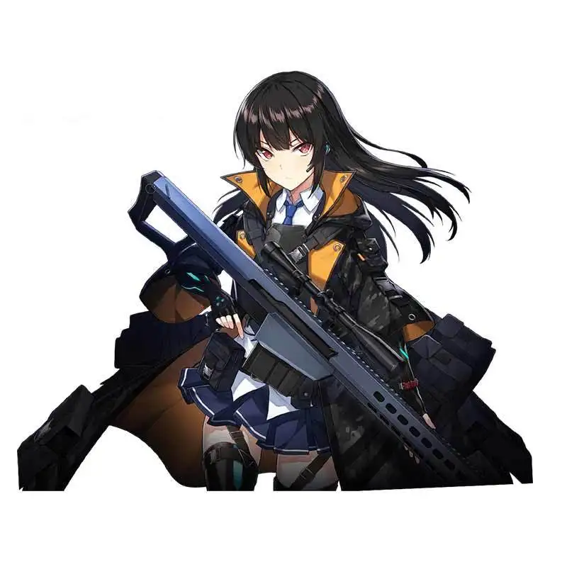 

Cool Car Stickers for Anime Girl with Gun Waterproof PVC Decals Motorcycle Laptop Cartoon DIY Decoration