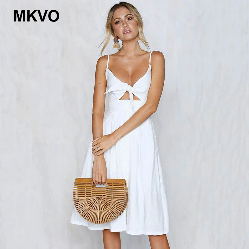 Женское кружевное платье без рукавов летнее Бандажное с глубоким v образным