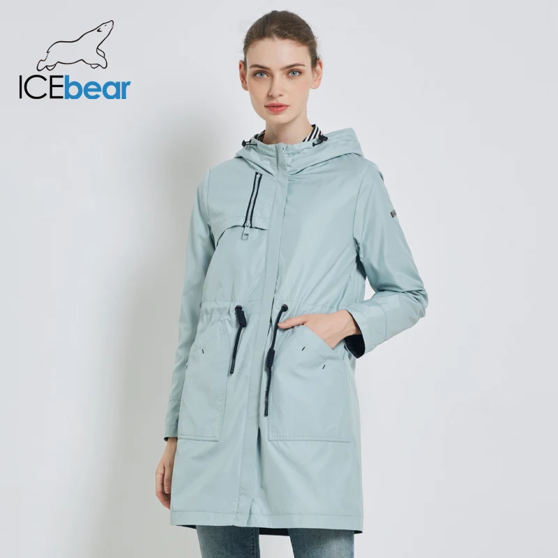 ICEbear осень 2019 Новая женская ветровка с капюшоном Женская куртка модная