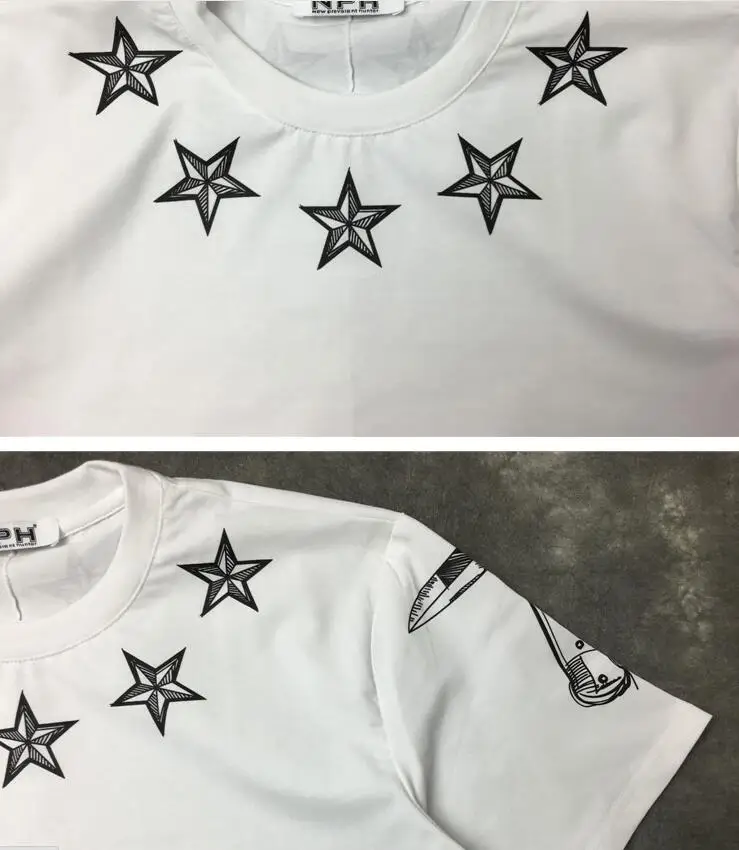 

High New Novelty 19ss Men Stereo Star 74 T Shirts T-Shirt Hip Hop Skateboard Street Cotton T-Shirts Tee Top #40