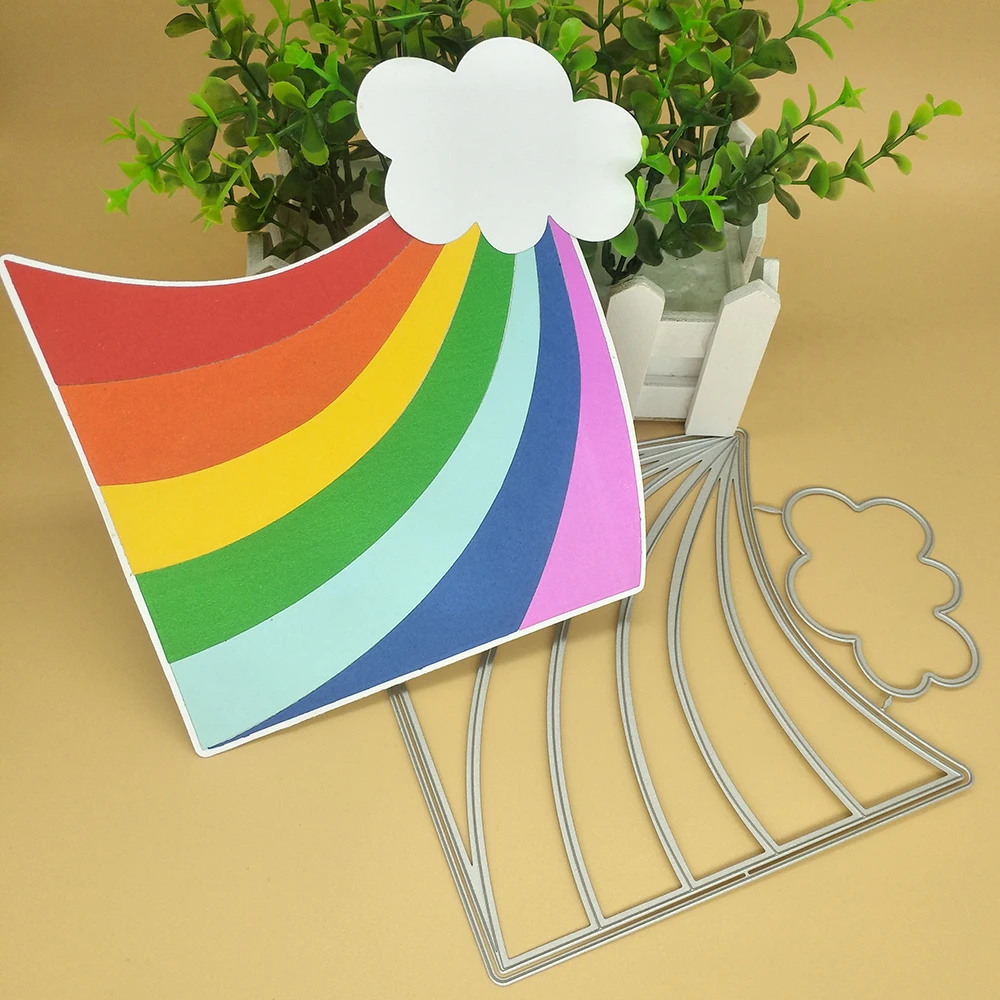 Металлические Вырубные штампы Rainbow Baiyun DIY скрапбукинг изготовление открыток фон