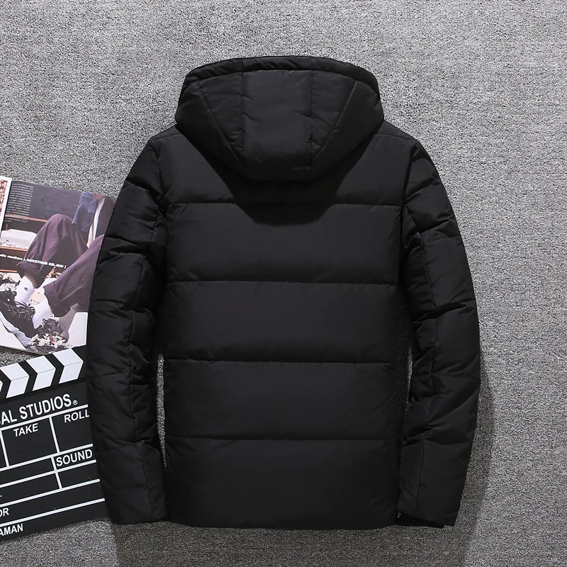 Winter Jacket Men Coat Casual Autumn Stand Collar Puffer Thick Hat White Duck Parka Male Men's Winter Down Jacket For Men Style