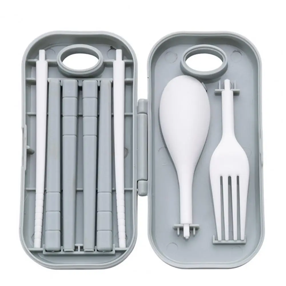Cutlery Set Eco-friendly Creative Reusable Portable PP Lightweight Durable Students Spoon Fork Chopsticks Dinnerware Sets