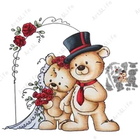 cute bear hot new metal cutting dies get married love stencils for making scrapbooking album birthday card embossing cut die