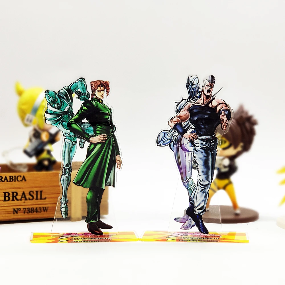 JOJO для невероятное приключение Kakyoin Нориаки Polnareff акриловая подставка фигурный модельный пластина держатель торт фигурки жениха и невесты; крутая футболка аниме