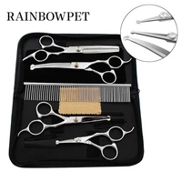 pet dog grooming scissor stainless steel safety round cat scissors for dogs animal kitten hair cutting thinning shears tools