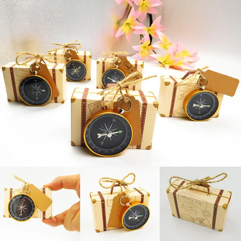 Благосклонности венчания коробки конфеты Karft Бумага подарок Коробки компас с