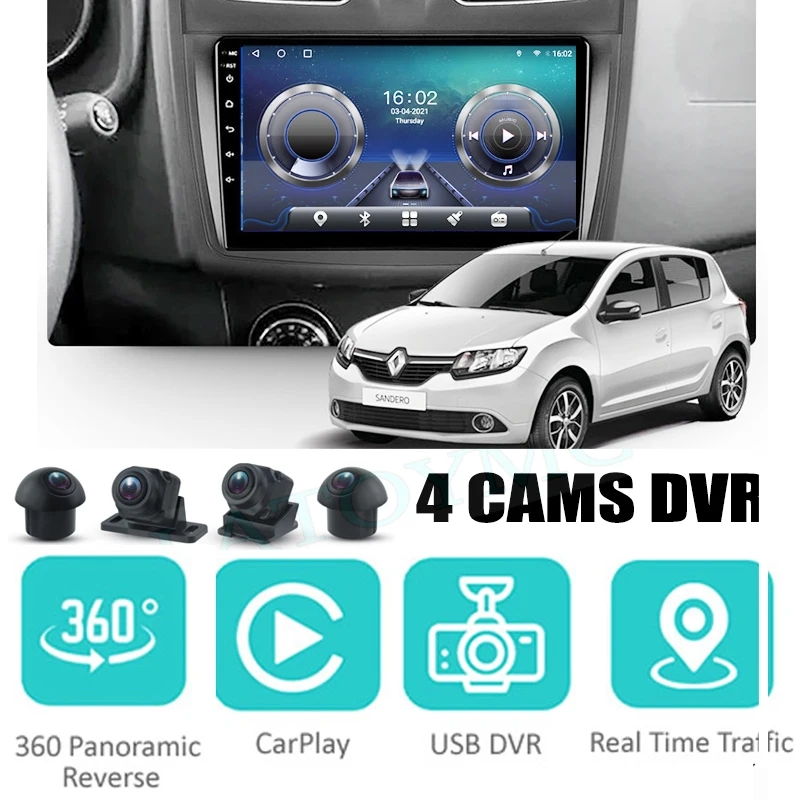 

Для Dacia для Renault Sandero 2 RS 2012 ~ 2020 автомобильная аудио-навигация стерео Carplay DVR 360 Birdview около 4G Android системы