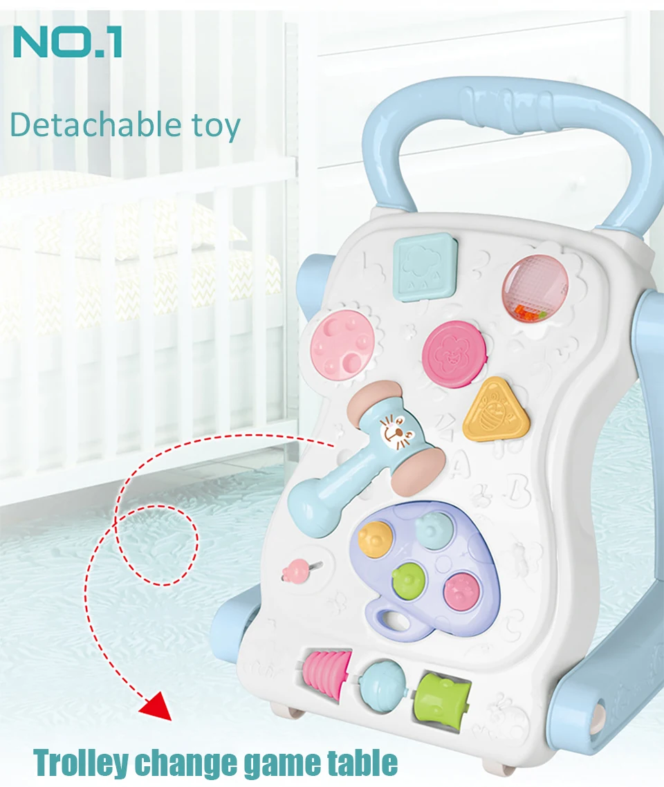 IMBABY От 0 до 1 года детские многофункциональные детские ходунки игрушка треугольник структура Анти-опрокидывание детей обучения ходунки ребенка strole