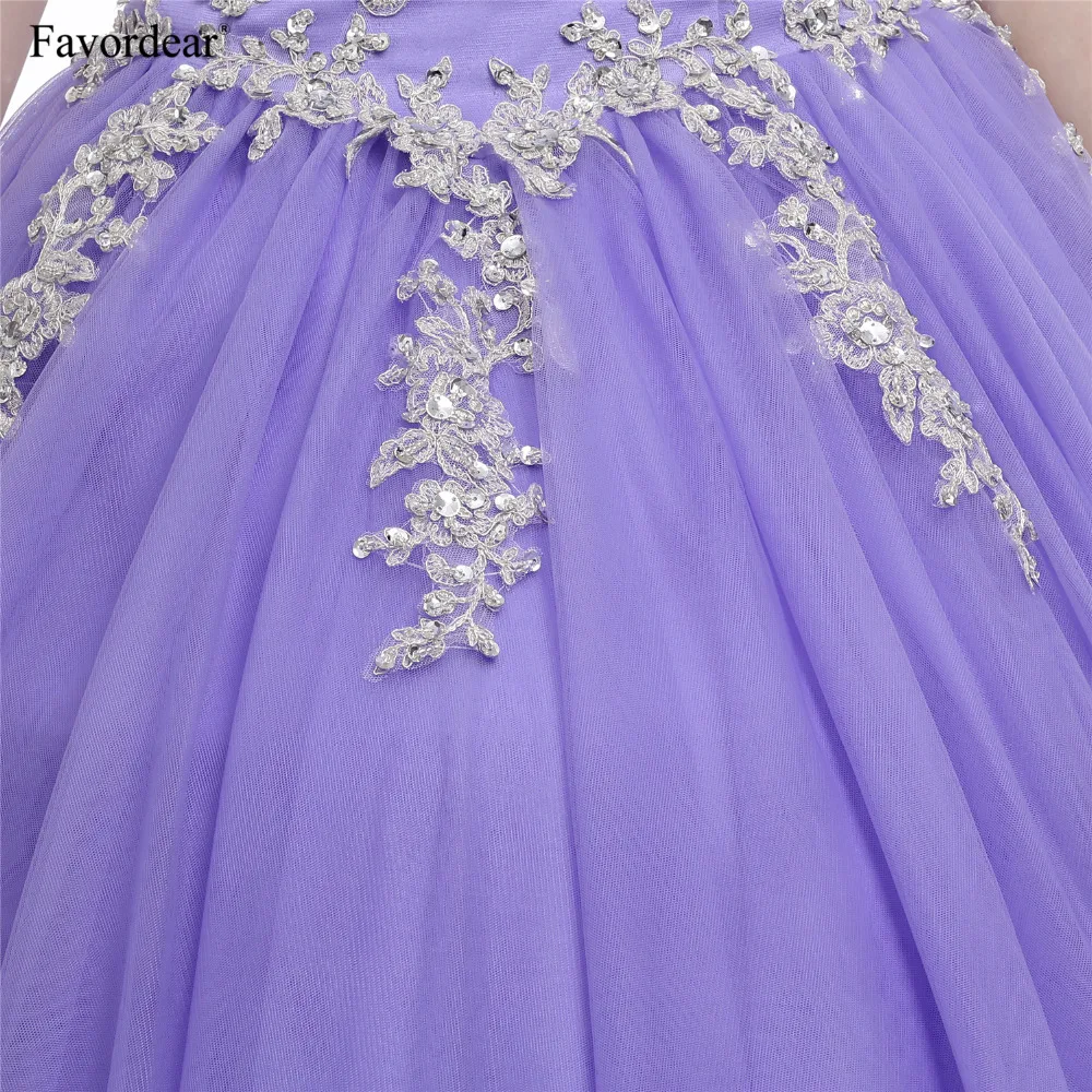 Бальное платье Милая Лаванда с золотыми бусинами 15 лет|Платья на