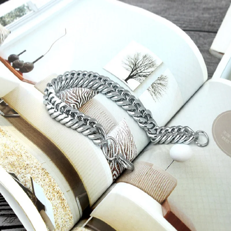 Браслет из титана и стали толстый широкий плоский женский мужской браслет модные
