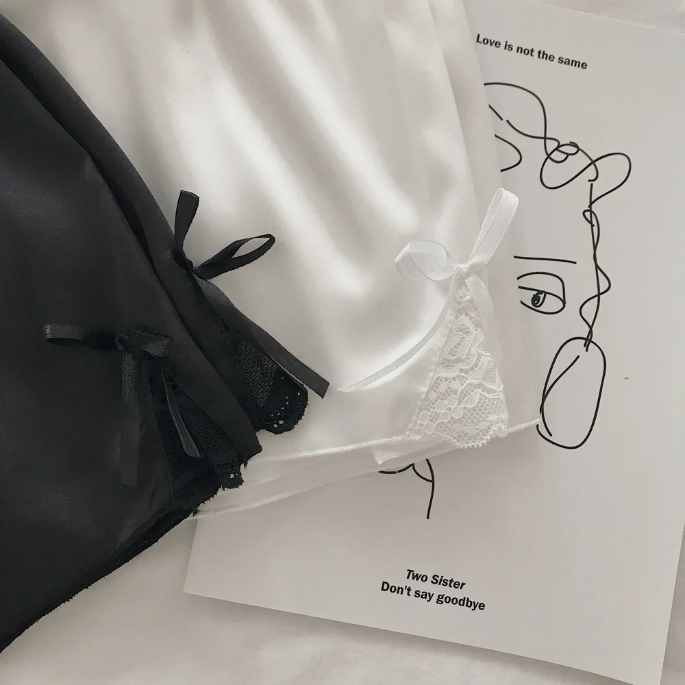 

Sleep Bottoms Women Soft Design Feminino Lounge Wear College Sleepwear Summer Solid Lace Breathable 2021 Leisure Elegant Fashion