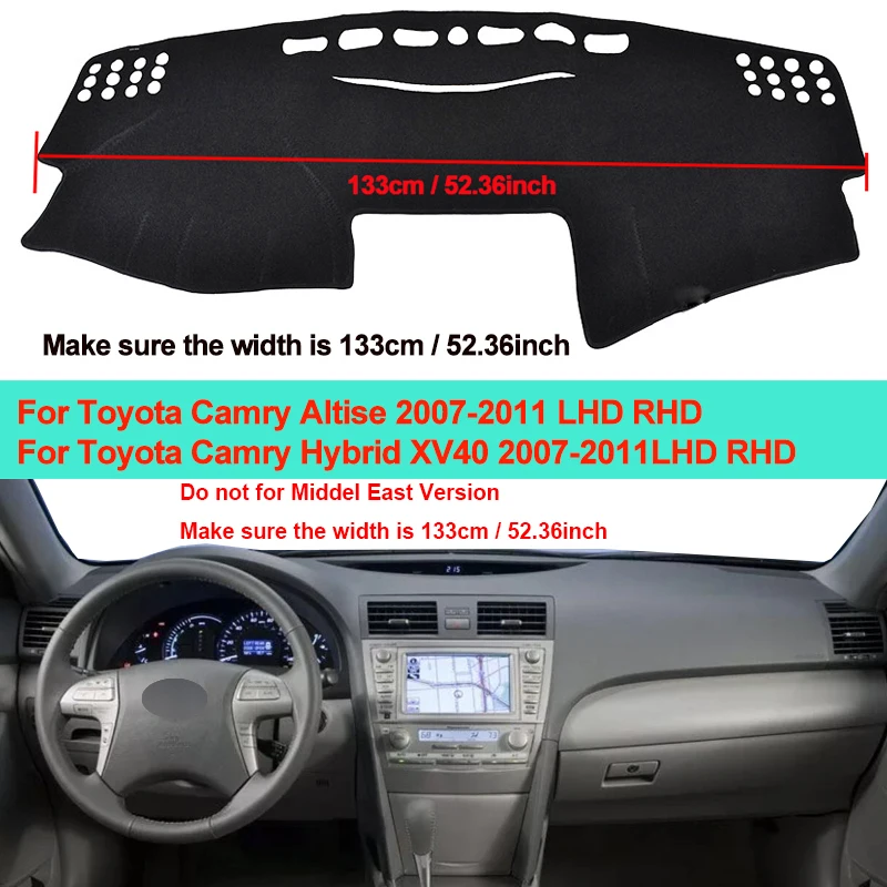 Автомобильный внутренний коврик для приборной панели Toyota Camry Altis Hybrid XV40 2007 2008 2009