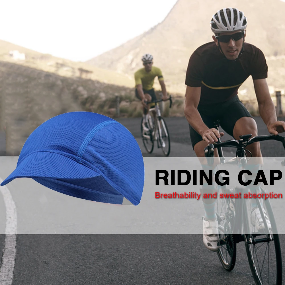 

Riding Cycling Cap Protection Summer Elastic Hat Biking Solid Color Mesh Outdoor Sun Portable Dustproof Cycling Parts