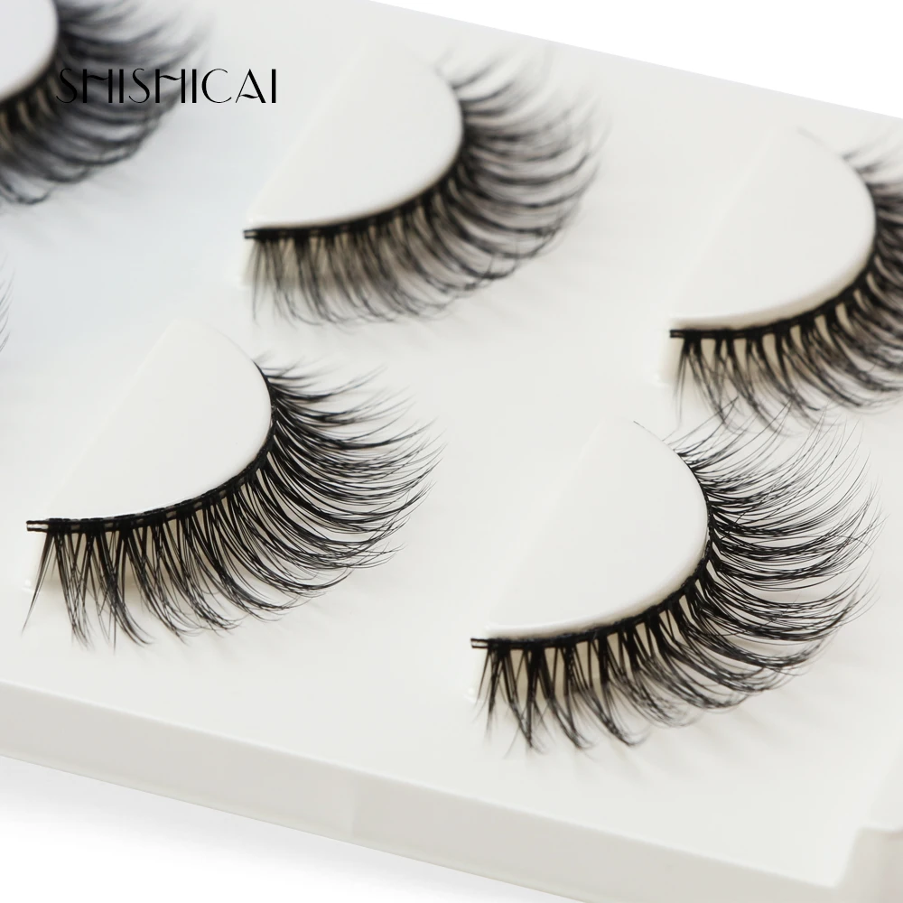 3 пары ресниц для наращивания натуральные длинные 3d норковые ресницы накладные