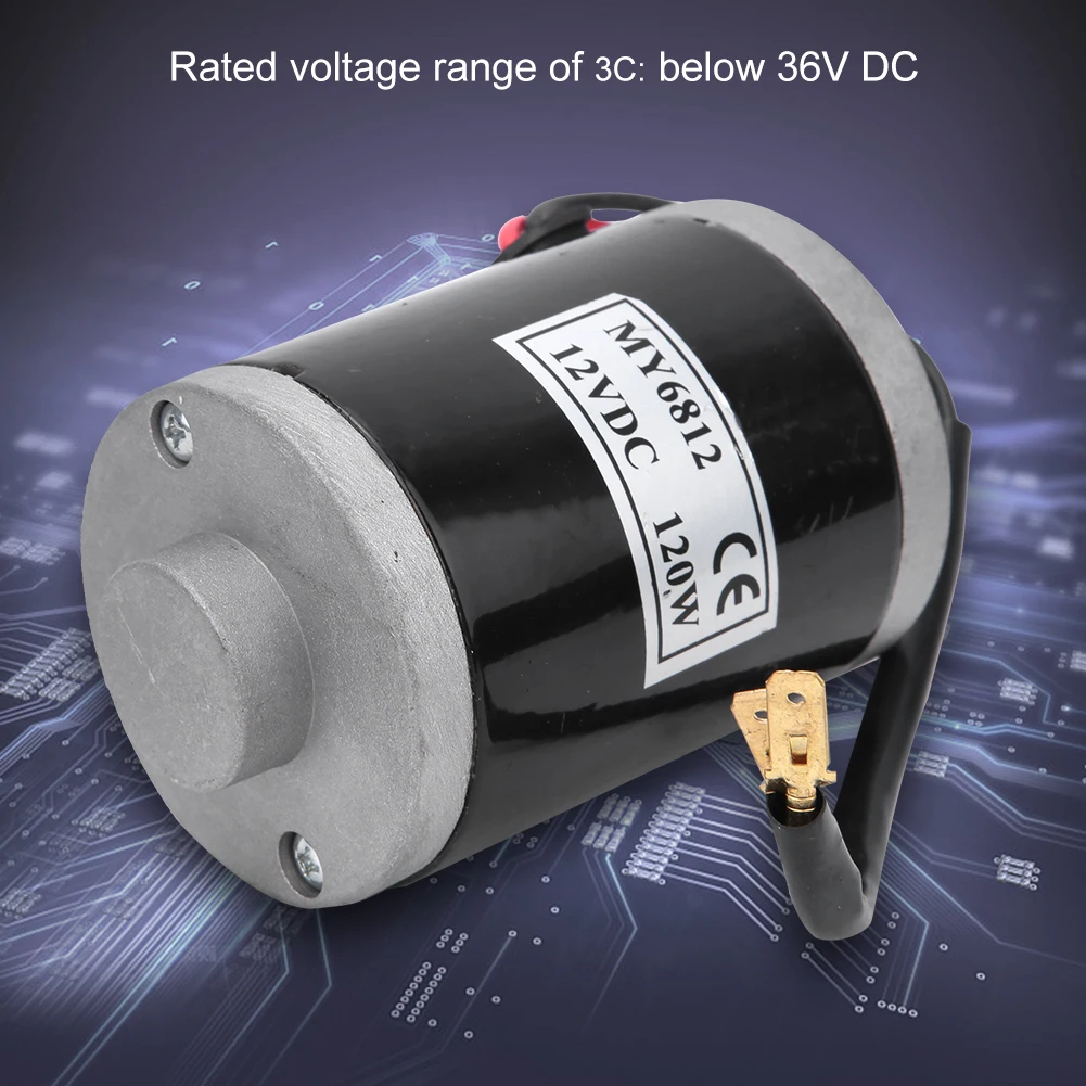 

MY6812 12V 120W High Speed Motor With Sprocket Scooter Small Brush Motor With Belt Pulley Electric Scooter Bike Accessory Tool