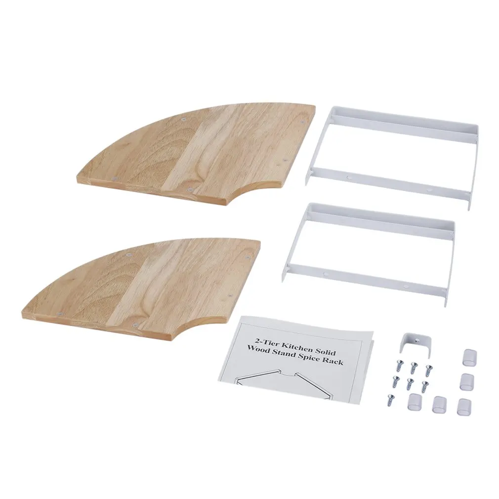 2 Слои Кухня твердой древесины стенд Веерообразный ванная комната угловая полка