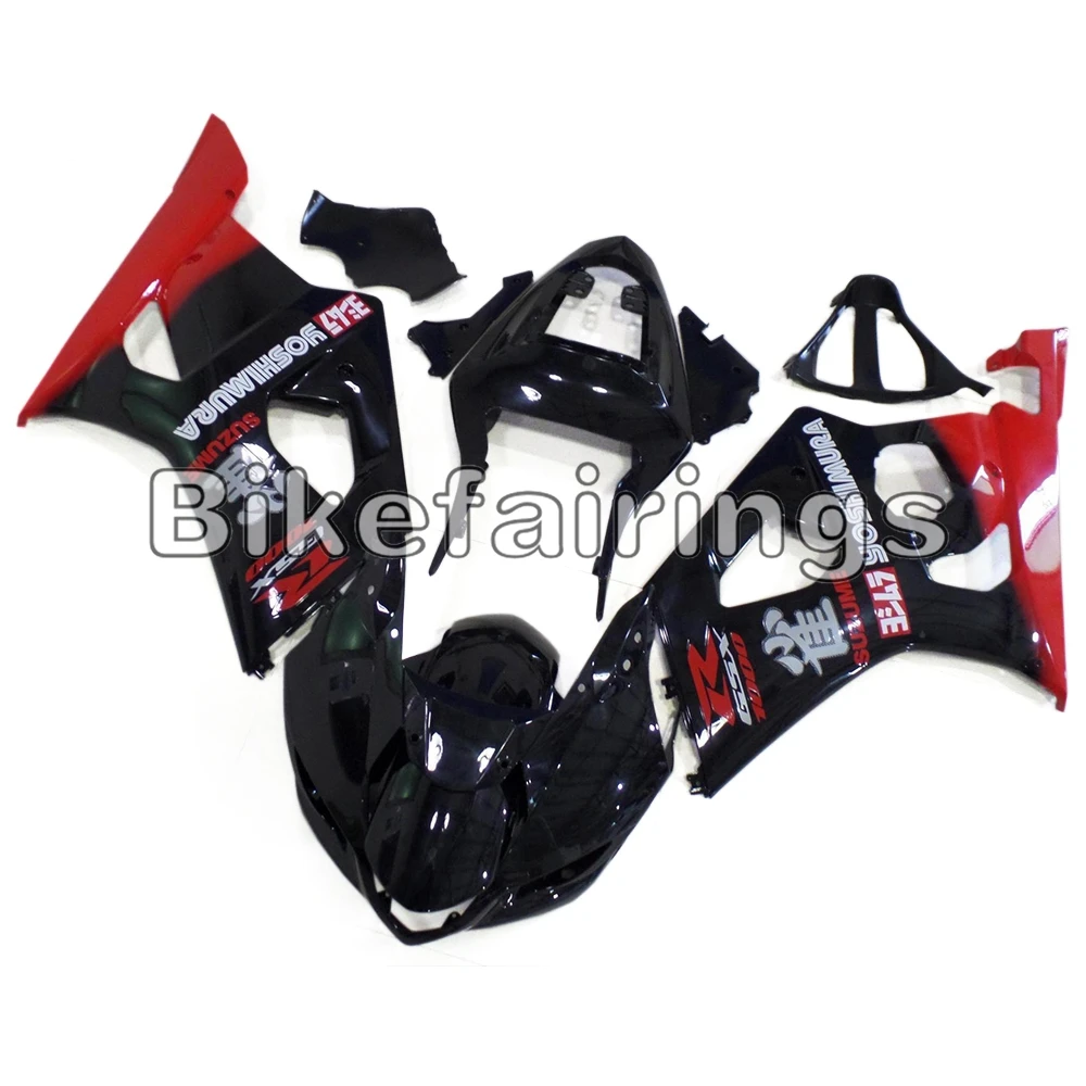 

Fit For Suzuki GSXR1000 K3 2003 2004 03 04 K3 Sportbike Bodywork Kit Black and Red Lowers Injection Cowlings New