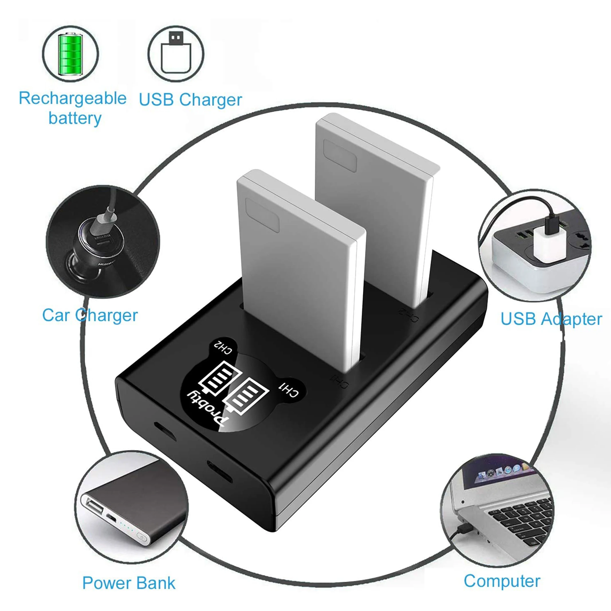 

4Pcs EN-EL5 ENEL5 Battery + LED Dual USB Charger for Nikon Coolpix 3700 4200 200 P80 P90 P100 P510 P520 P530 P5000 P5100