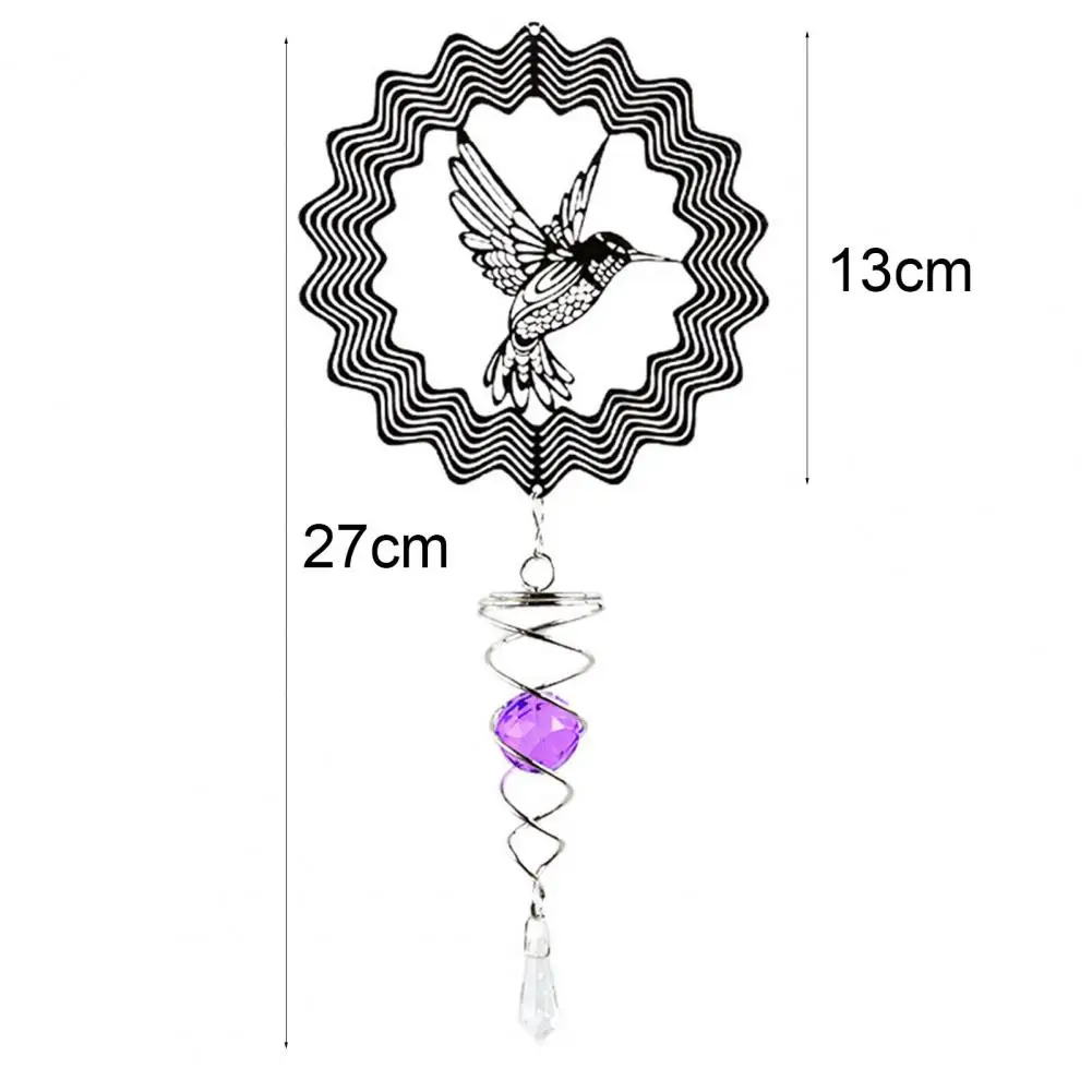 

Wind Spinner Portable Wear Resistant Metal Hummingbird Shape Hanging Pendant for Gift