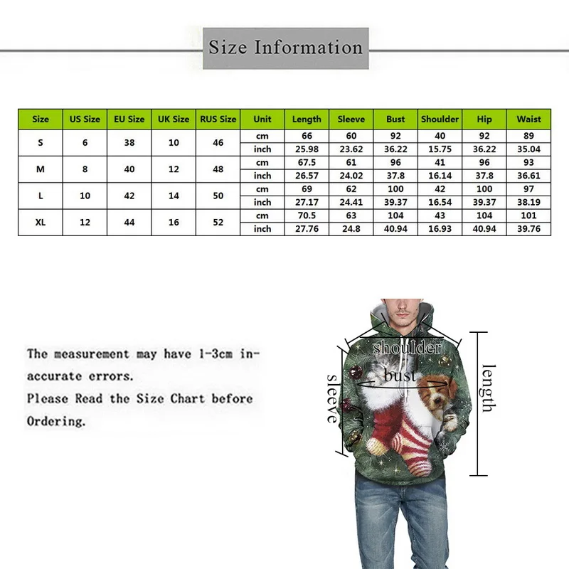 CALOFE Christmas Hoodie 5 Stylish Unisex Men Fall 2019 Santa Xmas Jumper Pullover Novelty Sexy RED Retro Male Warm Top |