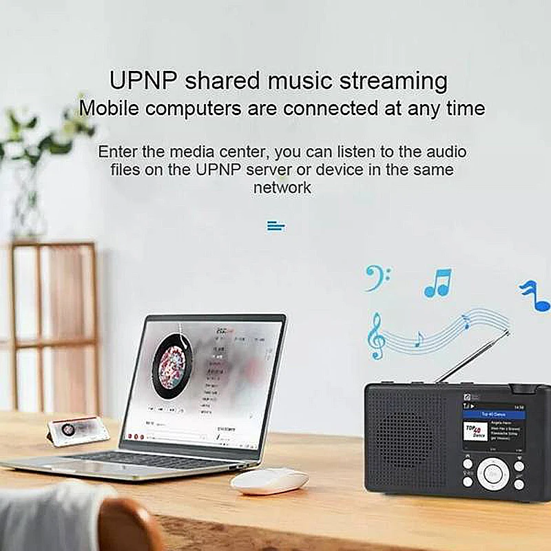 WR 23D Портативный Wi Fi Интернет радио Bluetooth Динамик Многофункциональный цифровой FM