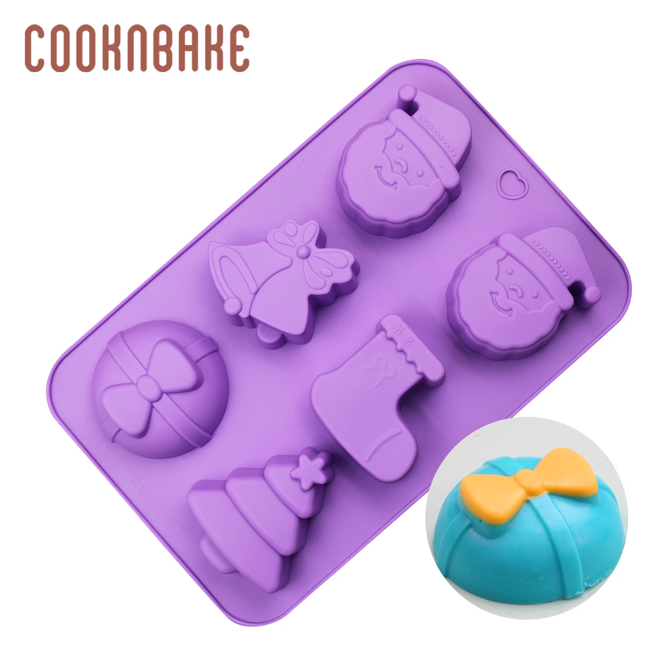 COOKNBAKE 6 инструмент для выпечки тортов Рождественская силиконовая форма мыла