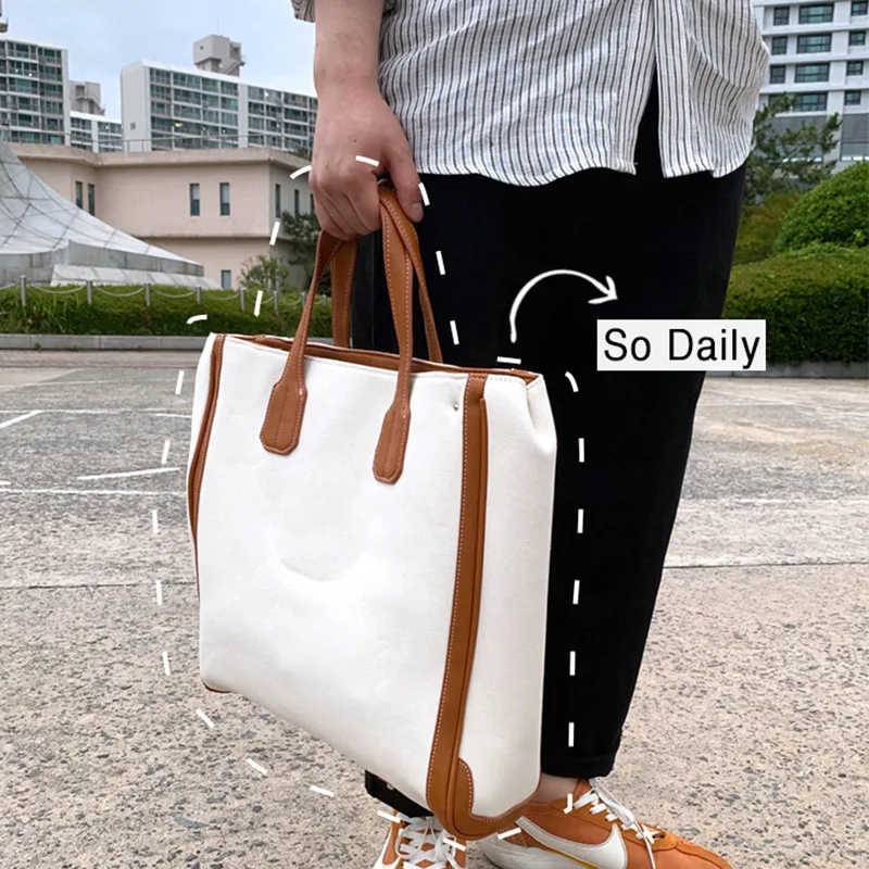 

Men's Korean-Style Solid Color File Shoulder Handbag tote bag