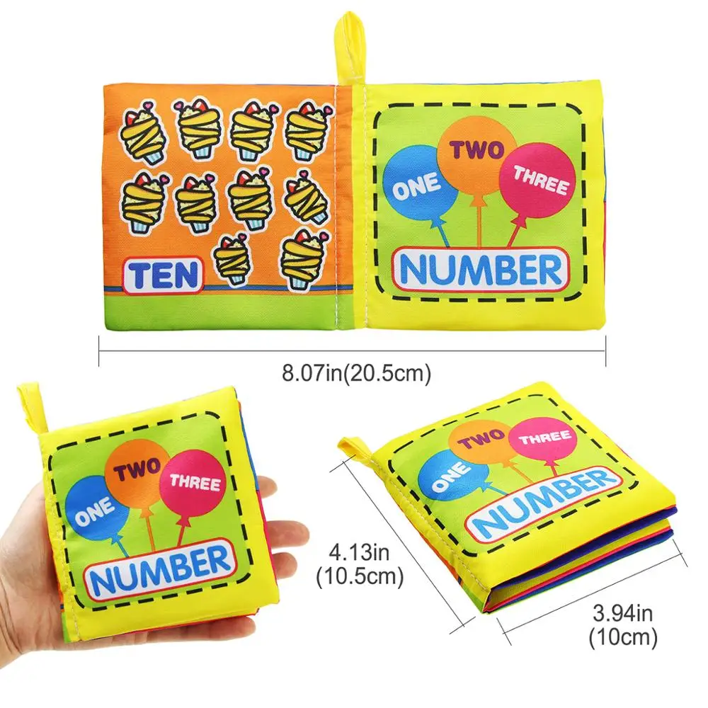 Coolplay 6 шт. детские игрушки мягкая ткань книга звук шелеста Младенческая обучающая