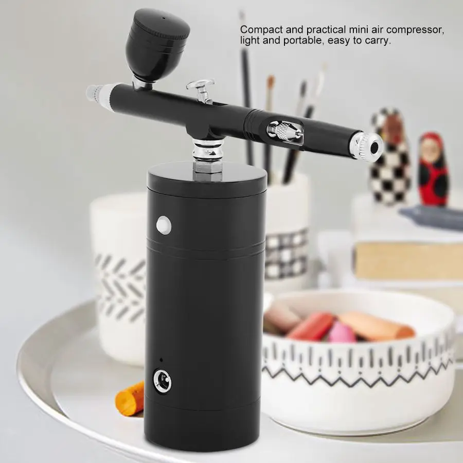 Аэрограф с компрессором краскопульт гравитационной подачей 0 3