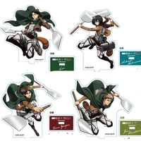 anime attack on titan eren j%c3%a4ger levi erwin jean cosplay acrylic figure stand figure 9564 kids collection toy