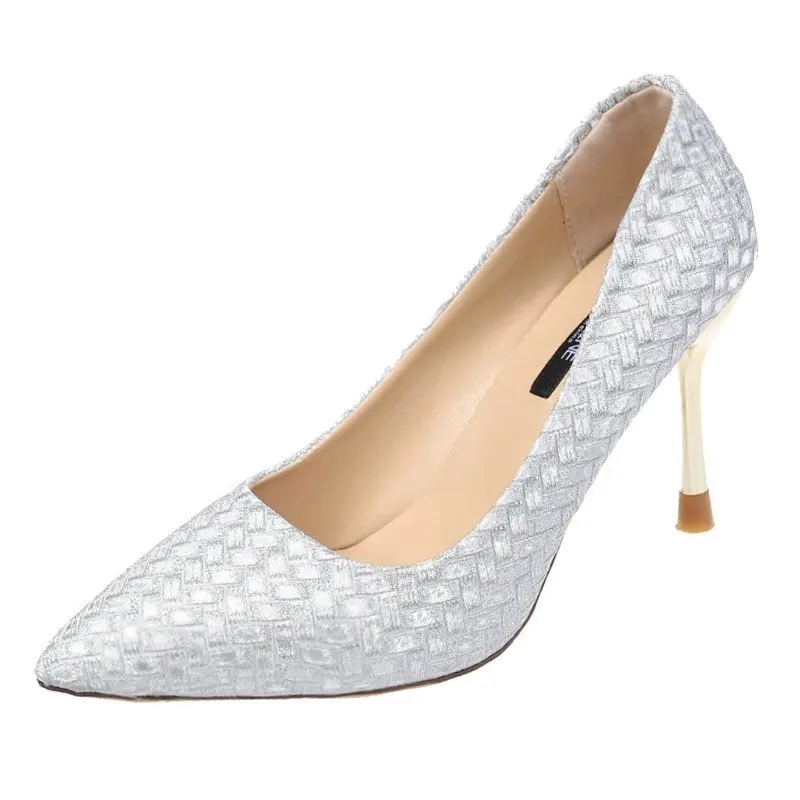 

Женские туфли-лодочки без застежек, однотонные туфли с острым носком, на высоком тонком каблуке, универсальные, осень 2021