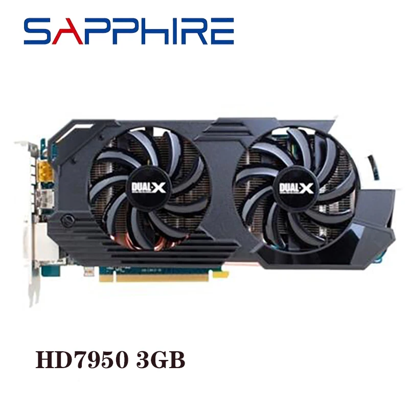 Оригинальный SAPPHIRE HD7950 3 Гб видеокарта GPU для AMD Radeon HD 7950 ГБ GDDR5 ПК компьютер игровой HDMI Видеокарты  | Видеокарты -4001239791845