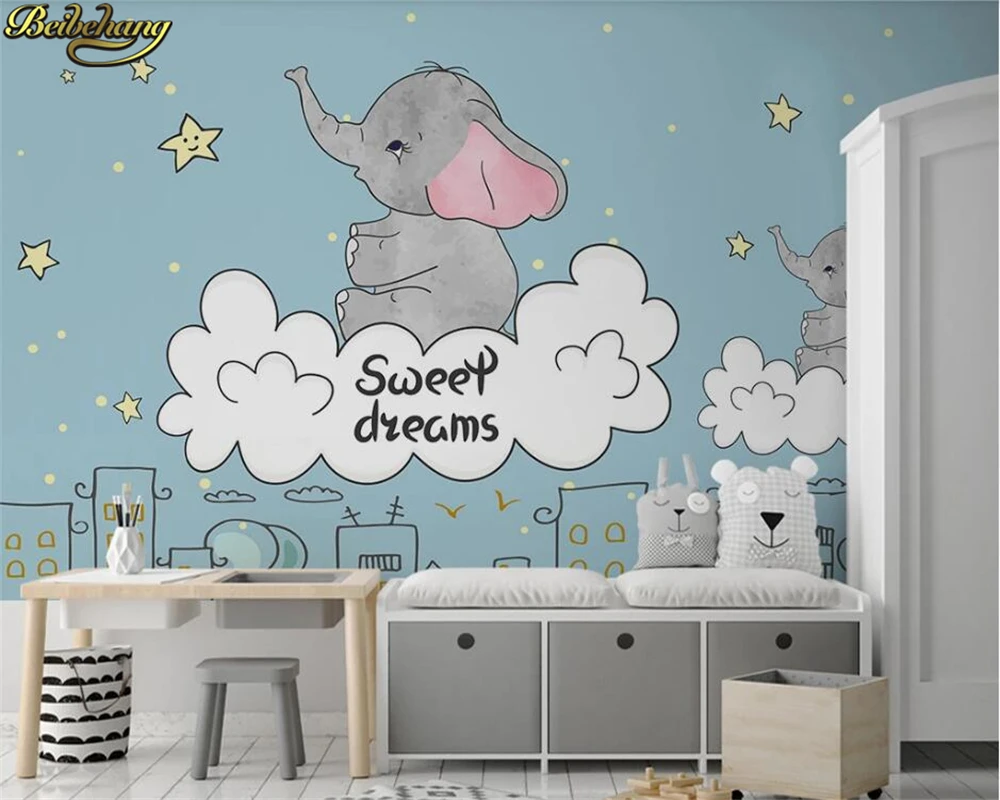 3d обои скандинавские минималистичные рисованная фантазия белое облако звезды