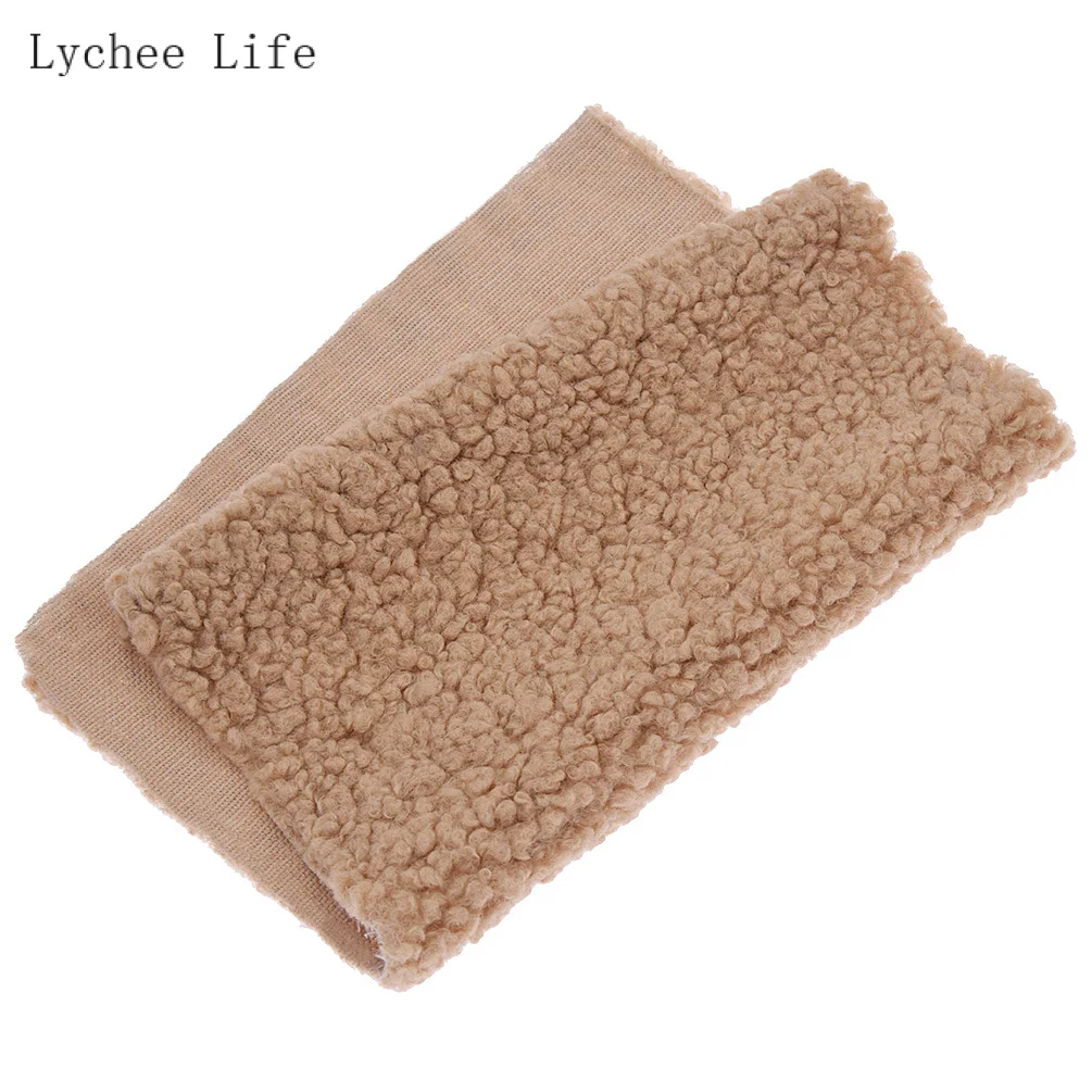 5 Lychee Life A4 коралловый хлопок бархат плюшевая ткань мягкая теплая Кукла Одежда для домашних животных перчатка подкладка утолщенная овечья шерсть ткань Diy шитье - Цвет: 5