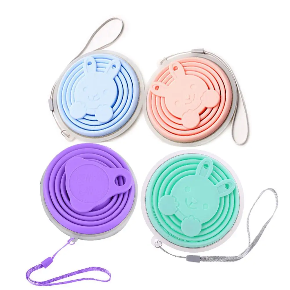 Кролик портативный силиконовый выдвижной складной чашки телескопический