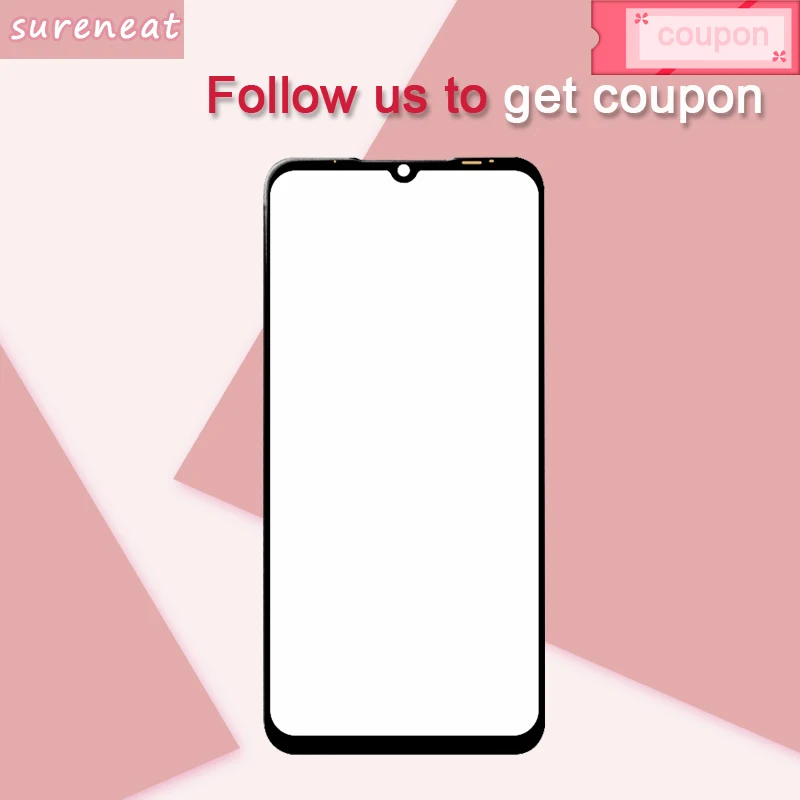 For Meizu note 9 Front Glass Screen Lens 100% New Front Touch Screen Glass Outer Lens Panel Phone Replacement