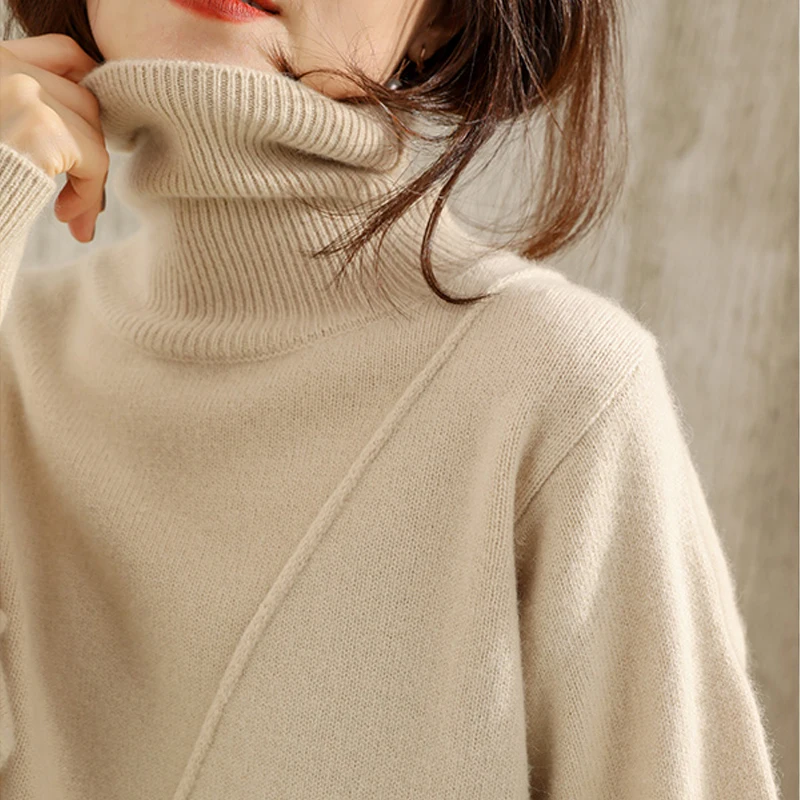 Осенне-зимний новый кашемировый свитер женская зимняя одежда женский с высоким
