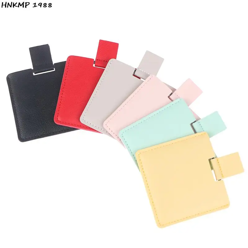 Ультратонкое зеркало для макияжа косметическое 6 цветов карманное прямоугольное