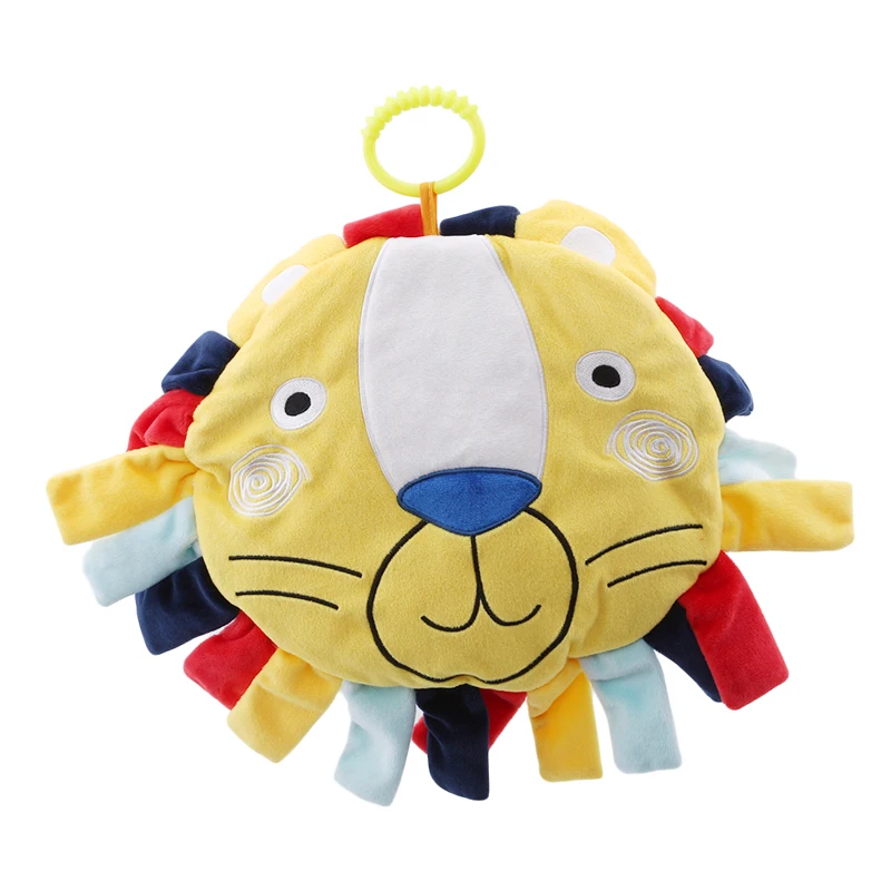 

Hot Sale High Quality Baby Round Pillow Fun Ring Bell Cartoon Lion Plush Toys Accompanying Sleeping Comfort Bed Toys