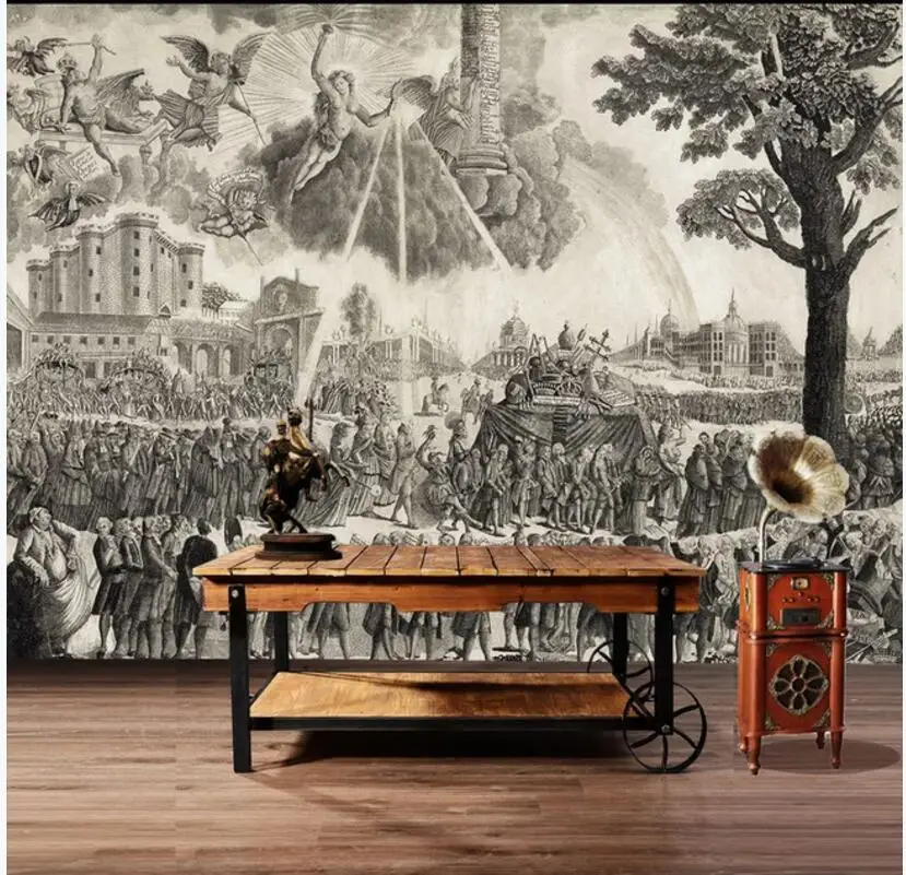 3d фотообои на заказ Европейский классический ангел мифический персонаж домашний