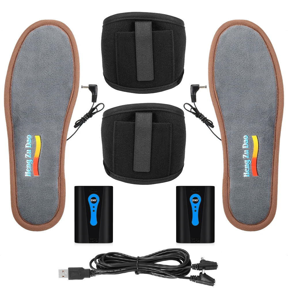 Теплые стельки с электрическим подогревом для ног мужчин и женщин на батарейках