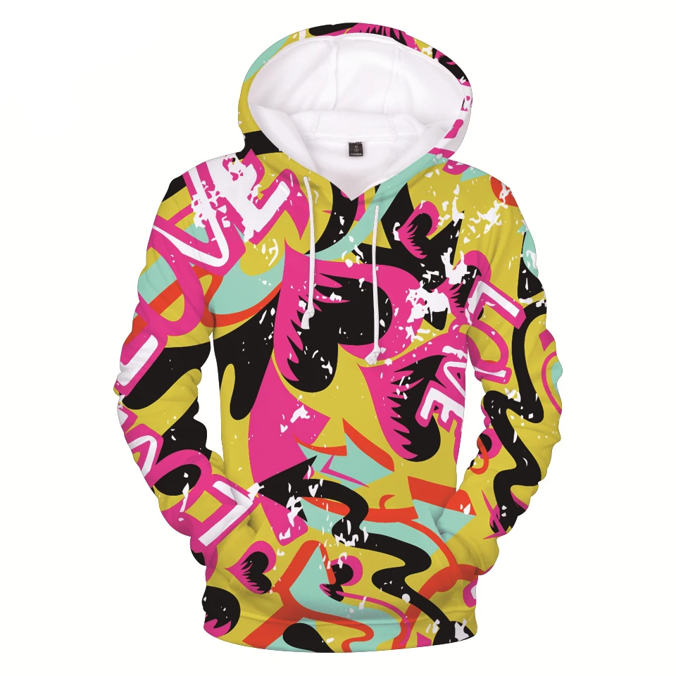 

2021 классические толстовки с 3D принтом, толстовка в стиле хип-хоп, LUCKYFRIDAYF, классные толстовки с рисунком каракули, 3D мужские и женские повседн...