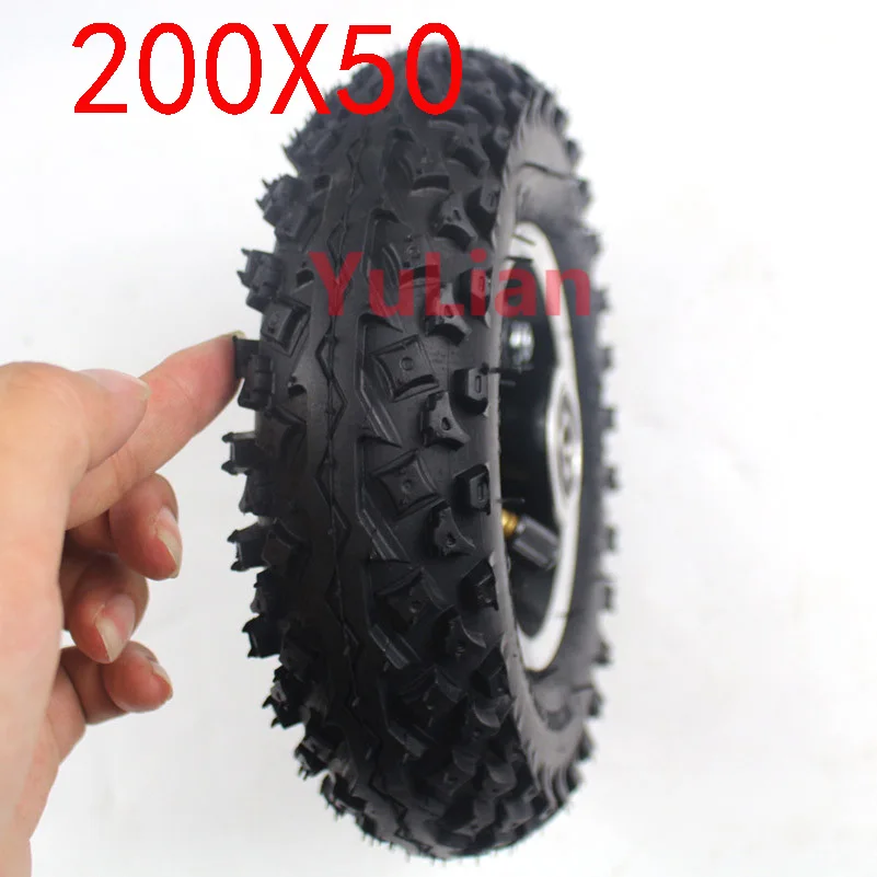 Колеса 200 х50 с приводом 8 х2 дюйма шина и внутренняя трубка для электрического