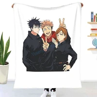 jujutsu kaisen merch throw blanket winter flannel bedspreads bed sheets blankets on cars and sofas sofa covers