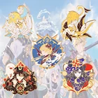 Брошь Game Genshin Impact значки THOMA Keqing HuTao Raiden Shogun фигурки эмалированные булавки броши для фанатов косплей подарок лацкан сумка Ювелирные изделия