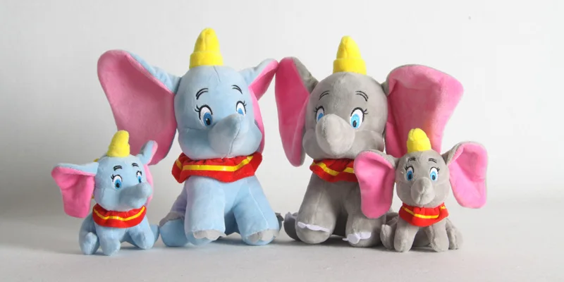 2 шт./партия милая плюшевая игрушка Dumbo кукла 15-25 см мультфильм клипсы в виде слона кулон брелок подарки для детей брелок