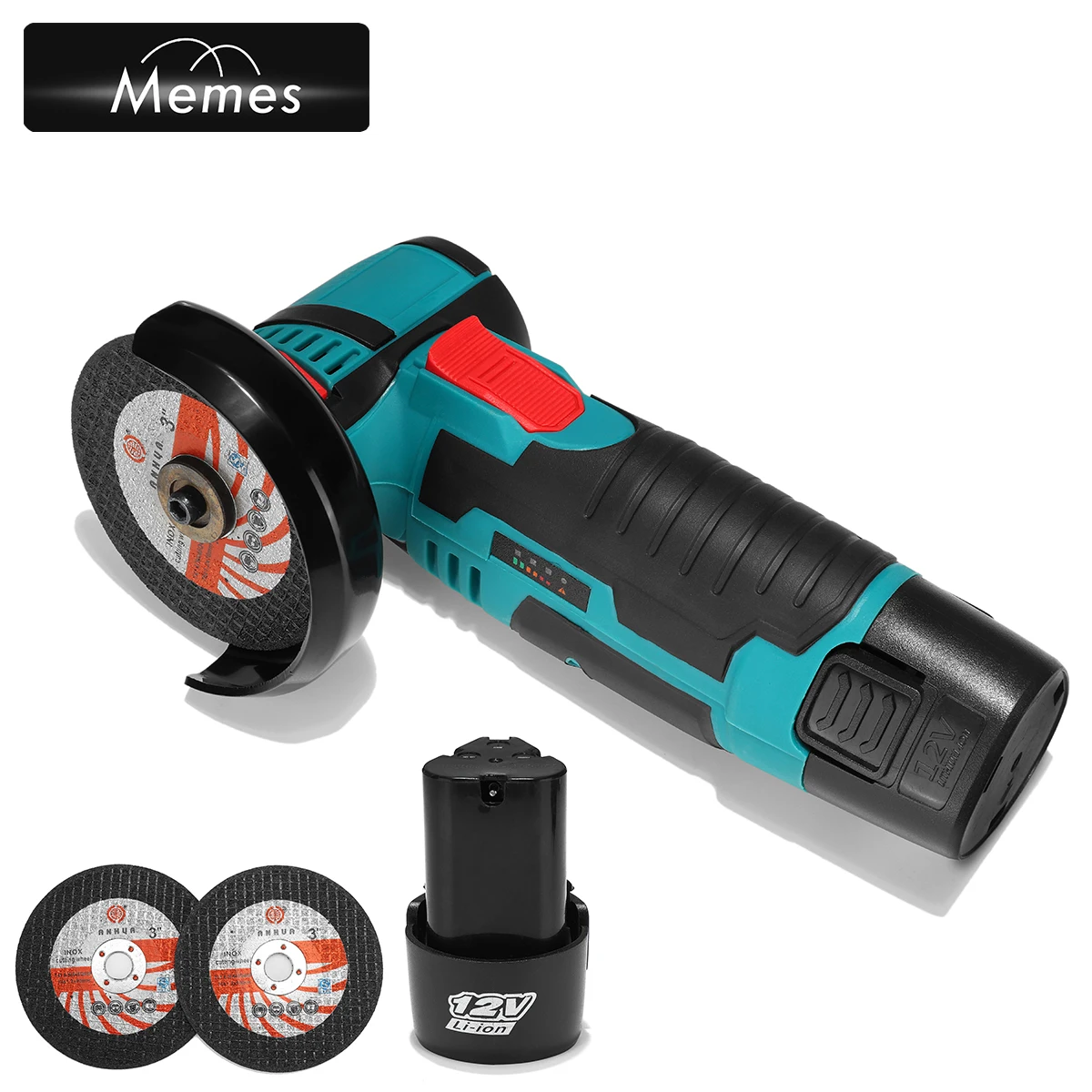 

12V Mini Angle Grinder Machine Power Tool 19500 RPM Grinding Cutting Metal Wood Brushless Cordless Cutter With Battery