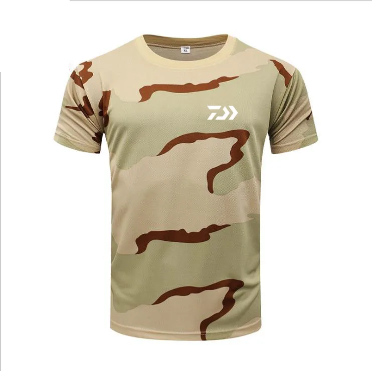 

Men DAIWA Fishing T Shirt Summer Man Short Sleeve Camouflage Fishing Clothing Outdoor Sport Breathable Quick Dry Fishing Clothes
